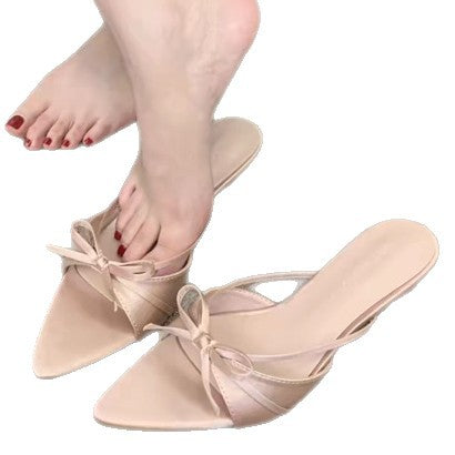 Damen elegante Sling-Sandalen mit modischem Schleifendetail und komfortabler Sohle EB