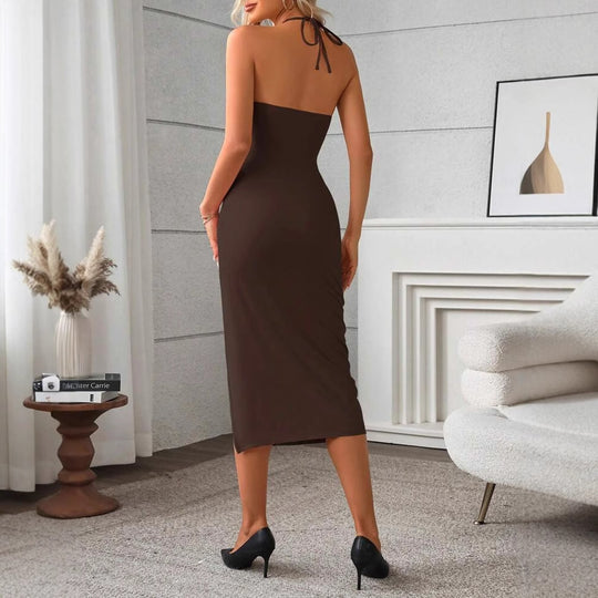 Damen Maxikleid mit raffinierten Cut-Outs und seitlichem Schlitz EB