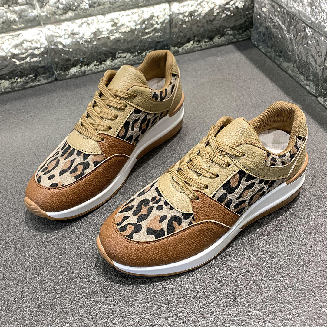 Damen Sneakers im modernen Leoprint-Design mit komfortabler Sohle EB