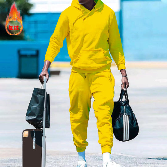 Herren lässiges Freizeit-Set mit Kapuzenpullover und Jogginghose EB