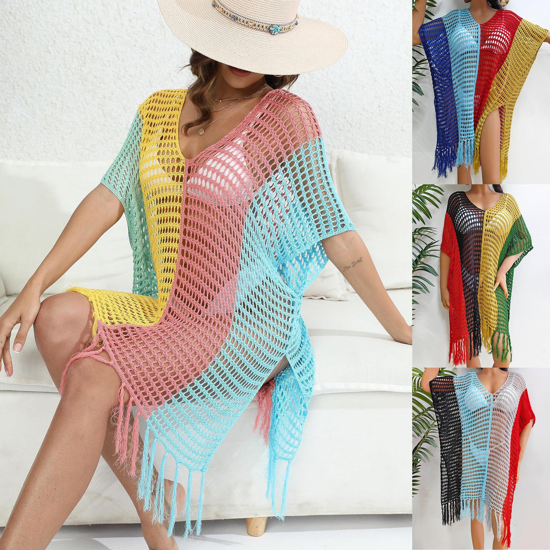 Damen luftig-transparenter Strandponcho EB