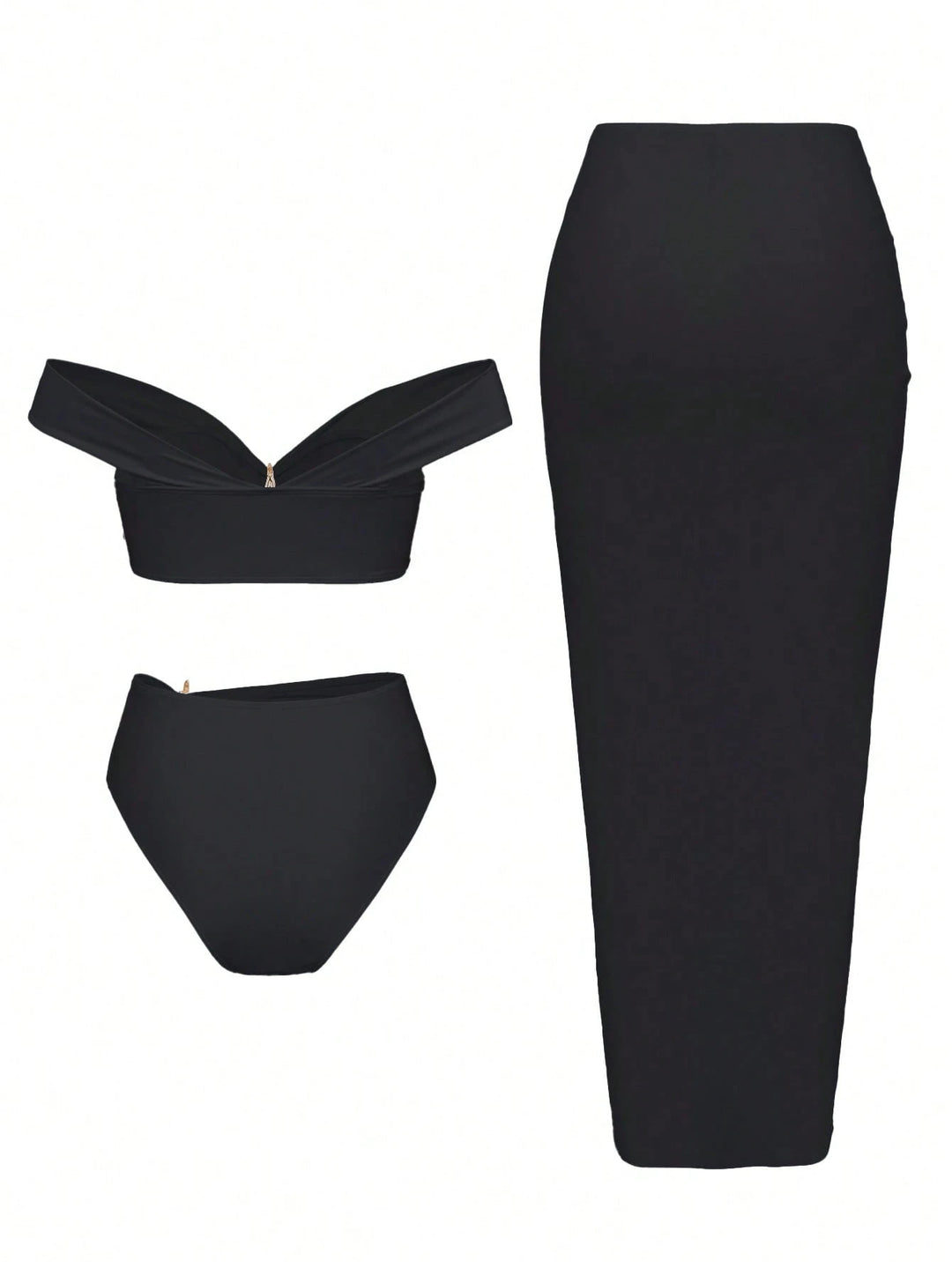 Damen Elegantes Bikiniset mit Wickelrock EB