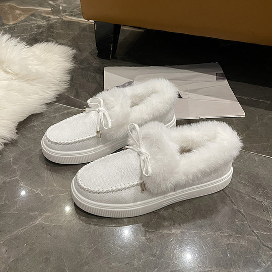 Damen Bequeme Hausschuhe mit flauschigem Innenfutter und modischem Schnitt EB