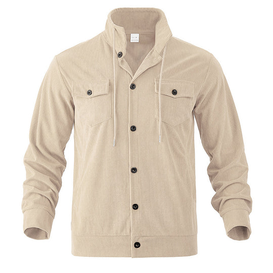 Herren modische Cordjacke mit praktischen Taschen und hochwertiger Verarbeitung EB