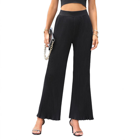 Damen Plisseehose mit elegantem Schnitt und hohem Bund EB