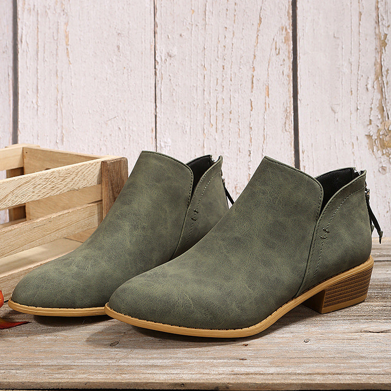 Damen modische Stiefeletten mit hochwertigen Metallic-Obermaterial und elegantem Design EB