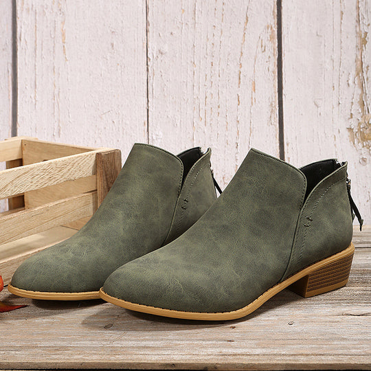 Damen modische Stiefeletten mit hochwertigen Metallic-Obermaterial und elegantem Design EB