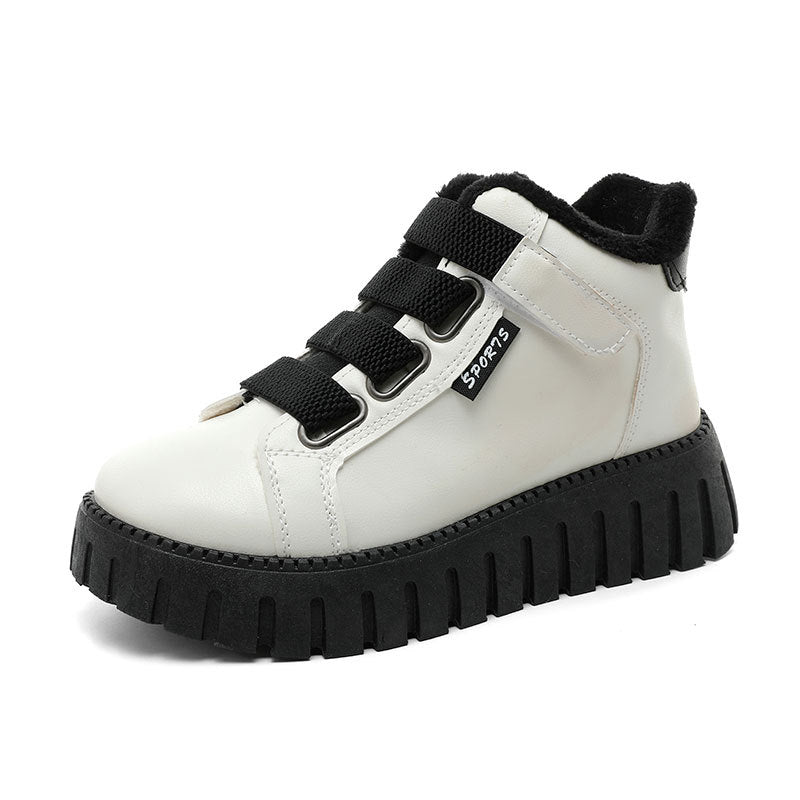 Damen Modische Winterstiefel mit flauschigem Innenfutter und robustem Profil EB