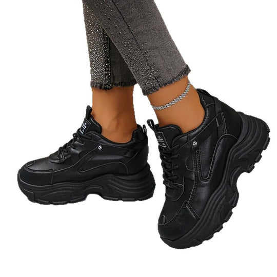 Damen sportliche Sneakers mit dämpfender Sohle und modischem Obermaterial EB