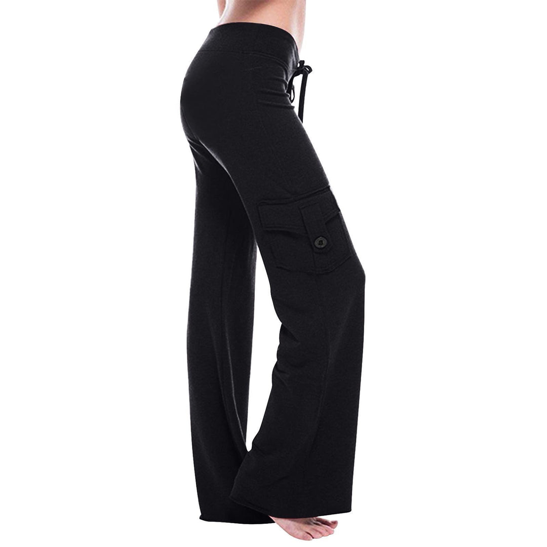 Damen Bequeme Freizeithose mit seitlichen Taschen und elastischem Bund EB