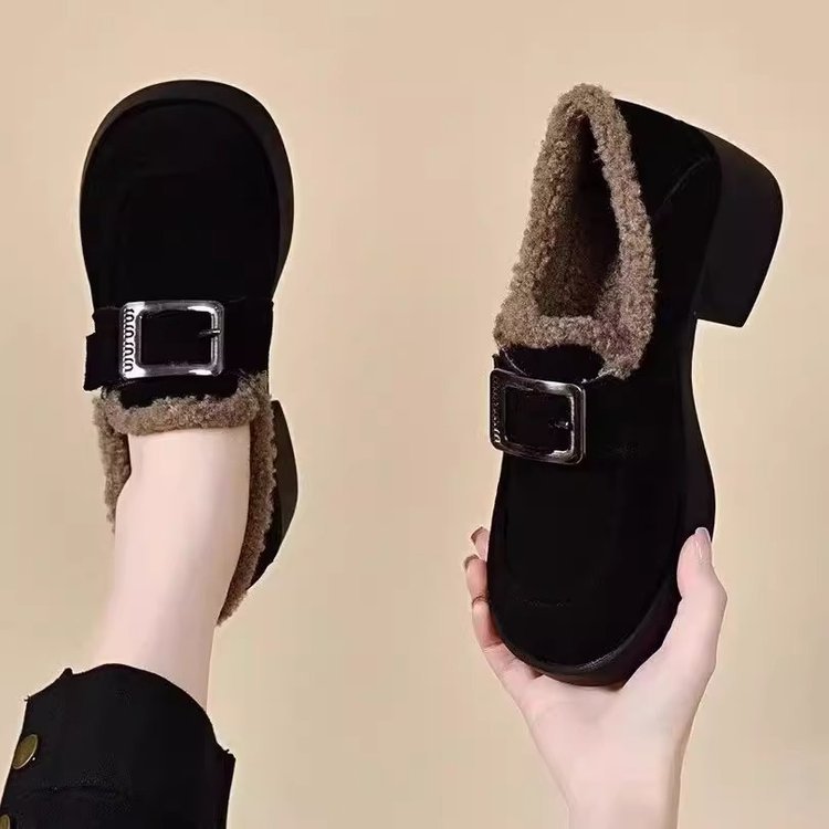 Damen Bequeme Stiefeletten mit komfortablem Innenfutter und dekorativem Schnallenverschluss EB