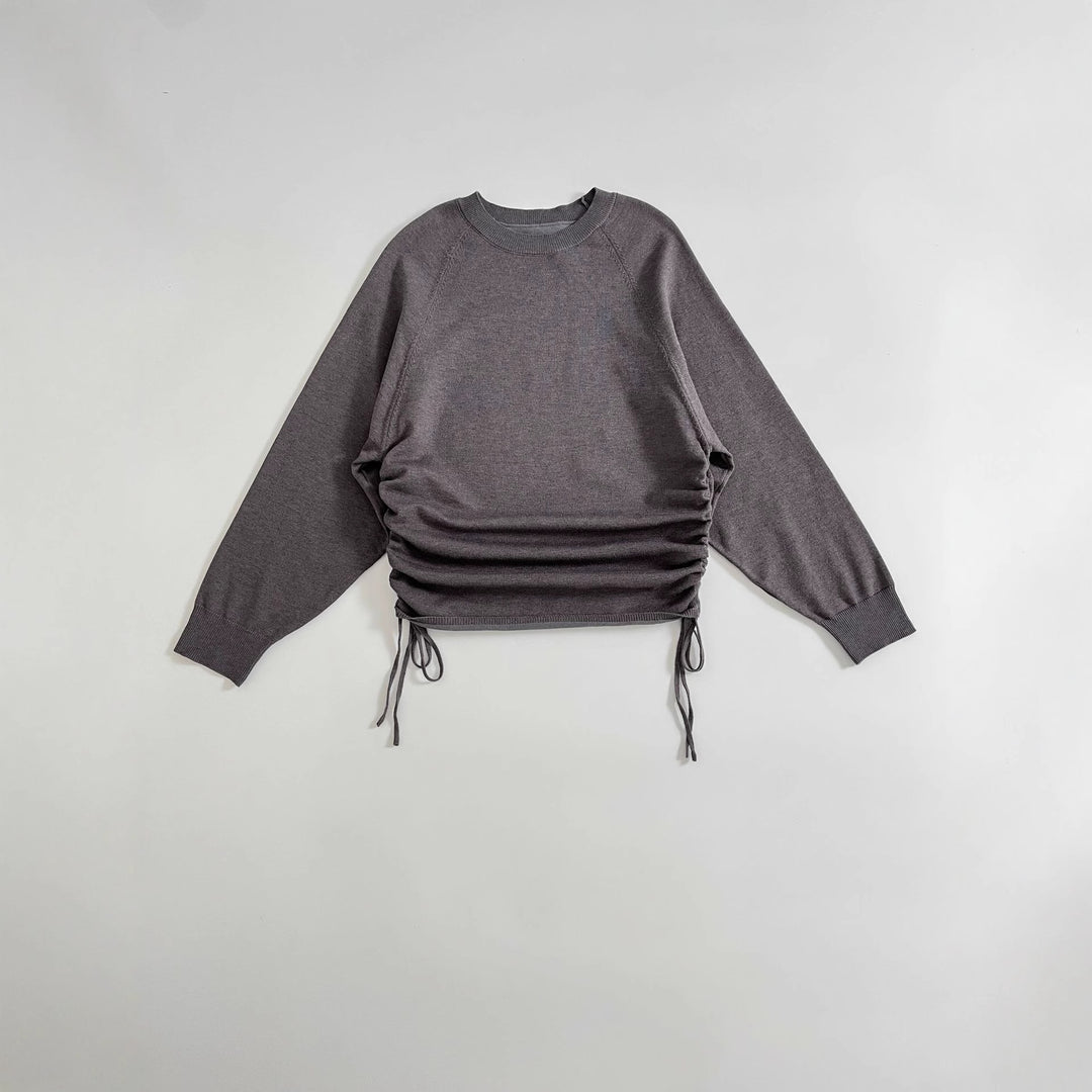 Damen Sportlicher Pullover mit seitlichen Schnürungen EB