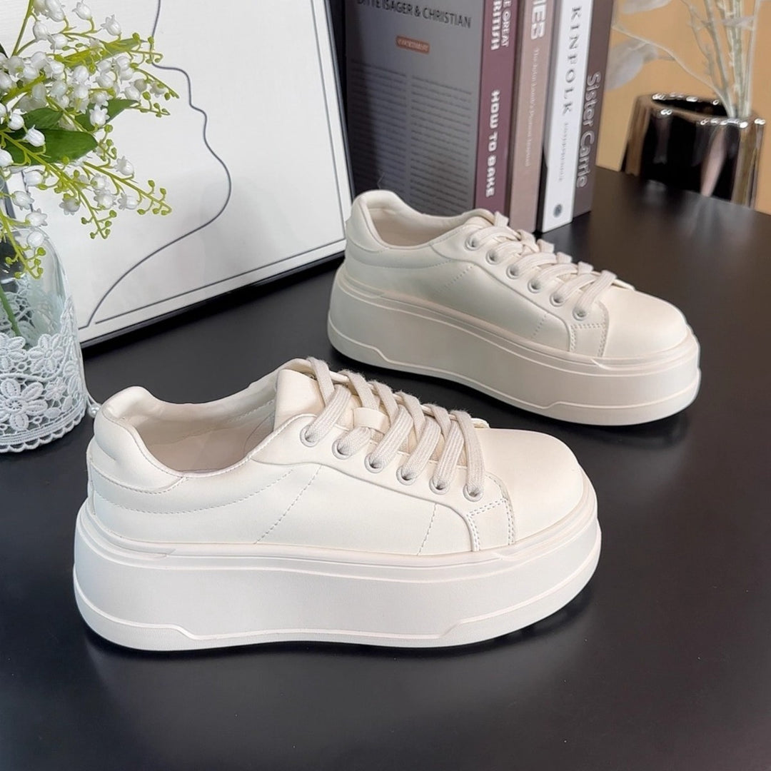 Damen modische Plateau Sneakers mit bequemer Innensohle und rutschfester Sohle EB