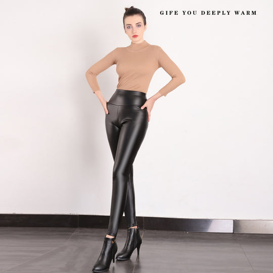 Damen Modische Overknee-Stiefel aus Kunstleder mit weich gefüttertem Innenfutter EB