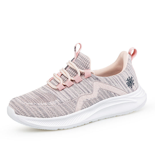 Damen Sportliche Lauf- und Freizeitschuhe mit atmungsaktivem Obermaterial und elastischem Einstiegsdesign EB