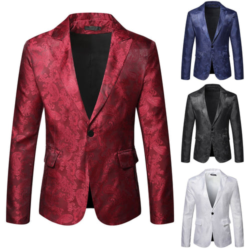 Herren festlicher Blazer mit kunstvollem Muster EB