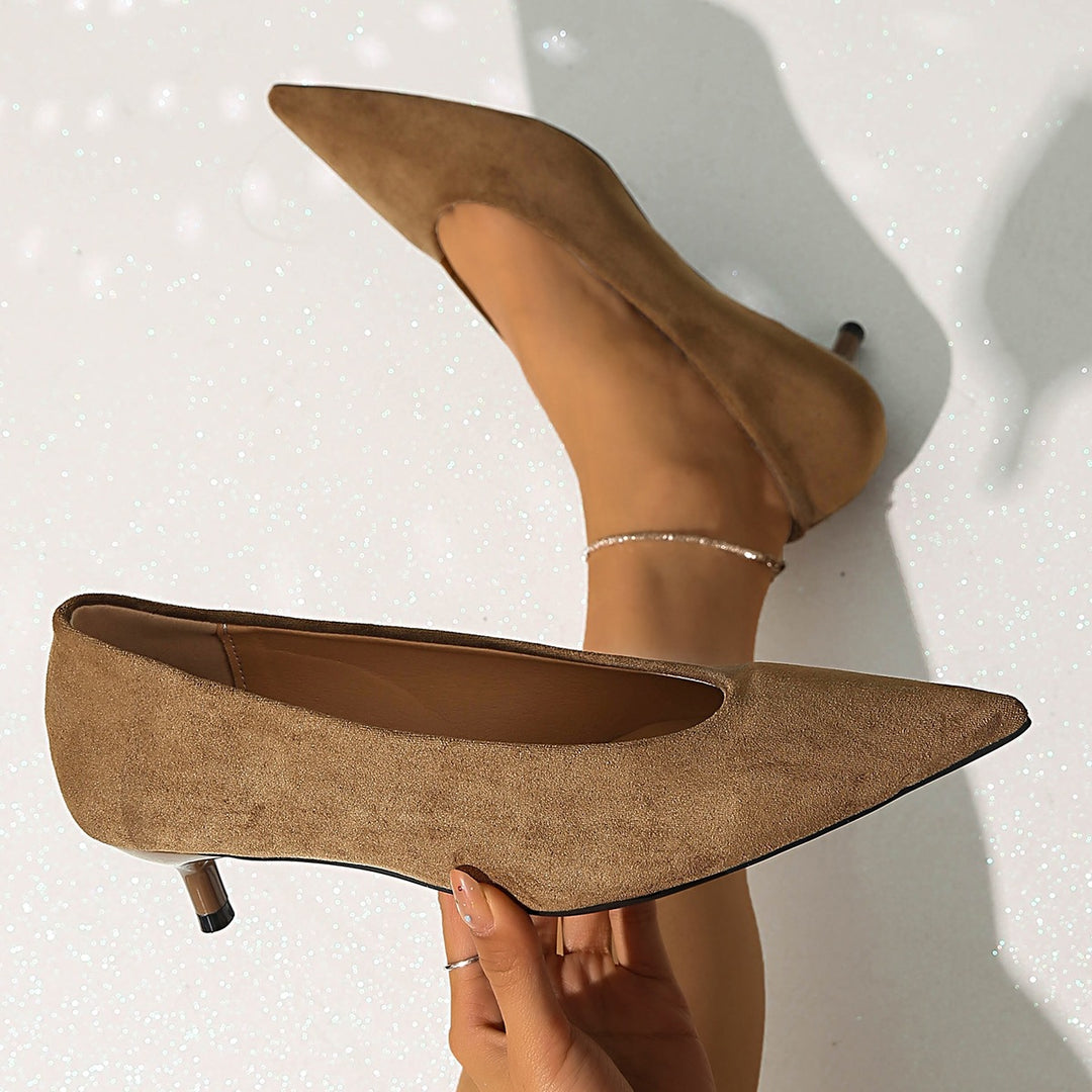Damen Elegante Pumps aus hochwertigem Veloursleder mit geschmeidiger Form EB