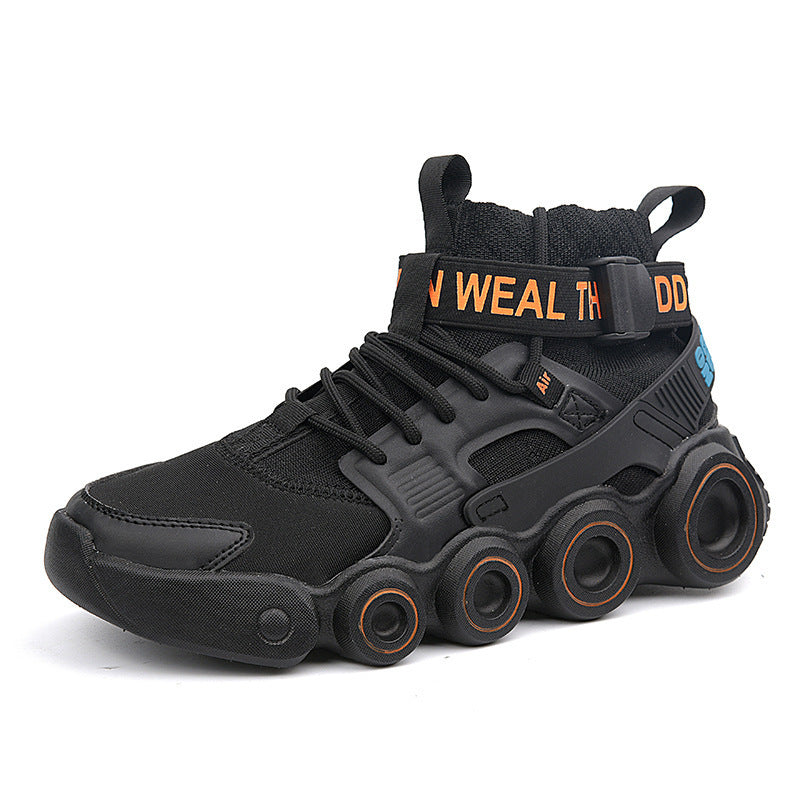 Damen Streetwear High-Top Sneakers mit innovativem Riemensystem EB