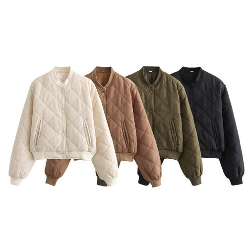 Damen gesteppte Übergangsjacke mit komfortablem Schnitt und praktischen Taschen EB