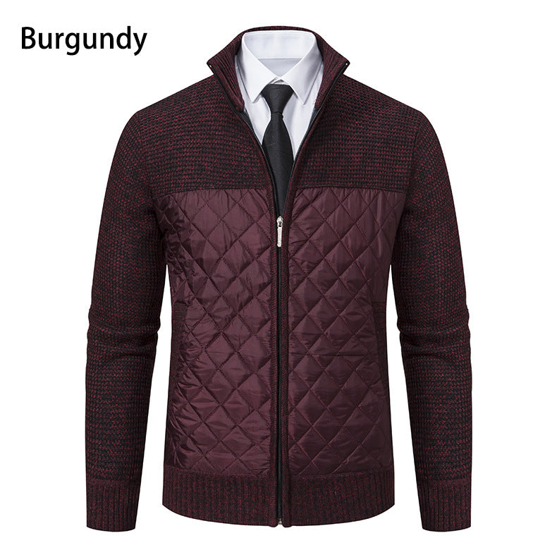Herren gesteppte Freizeitjacke mit hochschließendem Kragen und praktischen Taschen EB