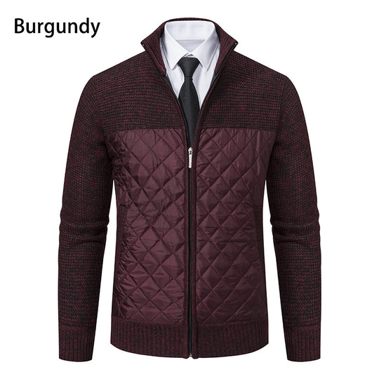 Herren gesteppte Freizeitjacke mit hochschließendem Kragen und praktischen Taschen EB