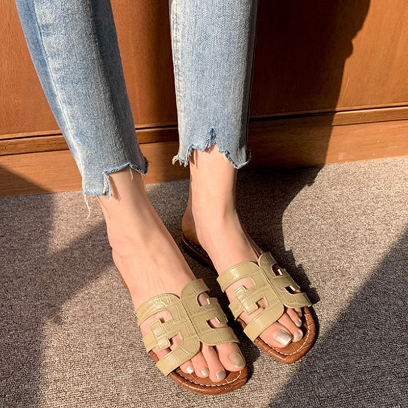 Damen komfortable Sandalen mit elastischen Riemen und trendigem Design EB