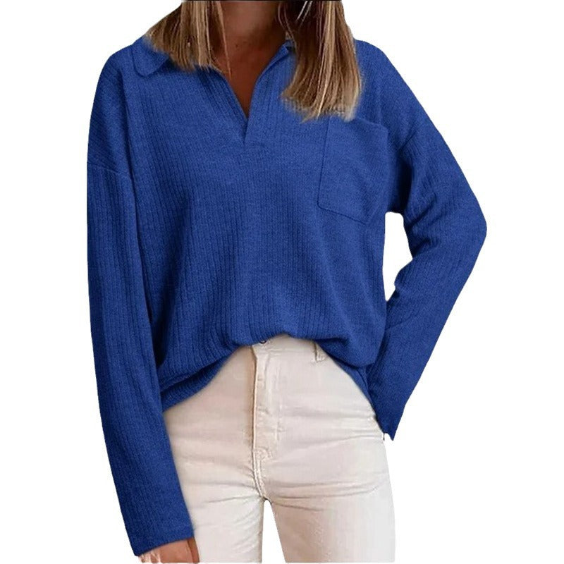 Damen Pullover mit strukturierter Oberfläche und lässigem Schnitt EB