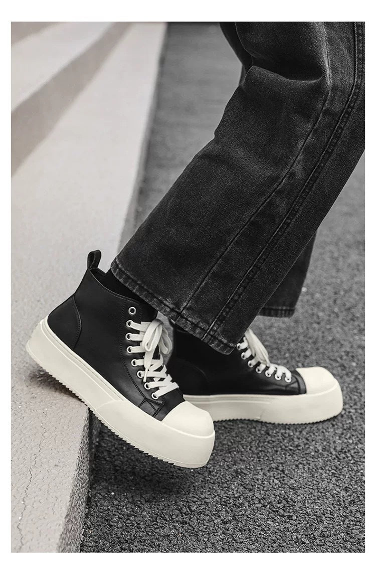 Damen Hochschaft Sneakers mit stylischem Plateau und robustem Obermaterial EB