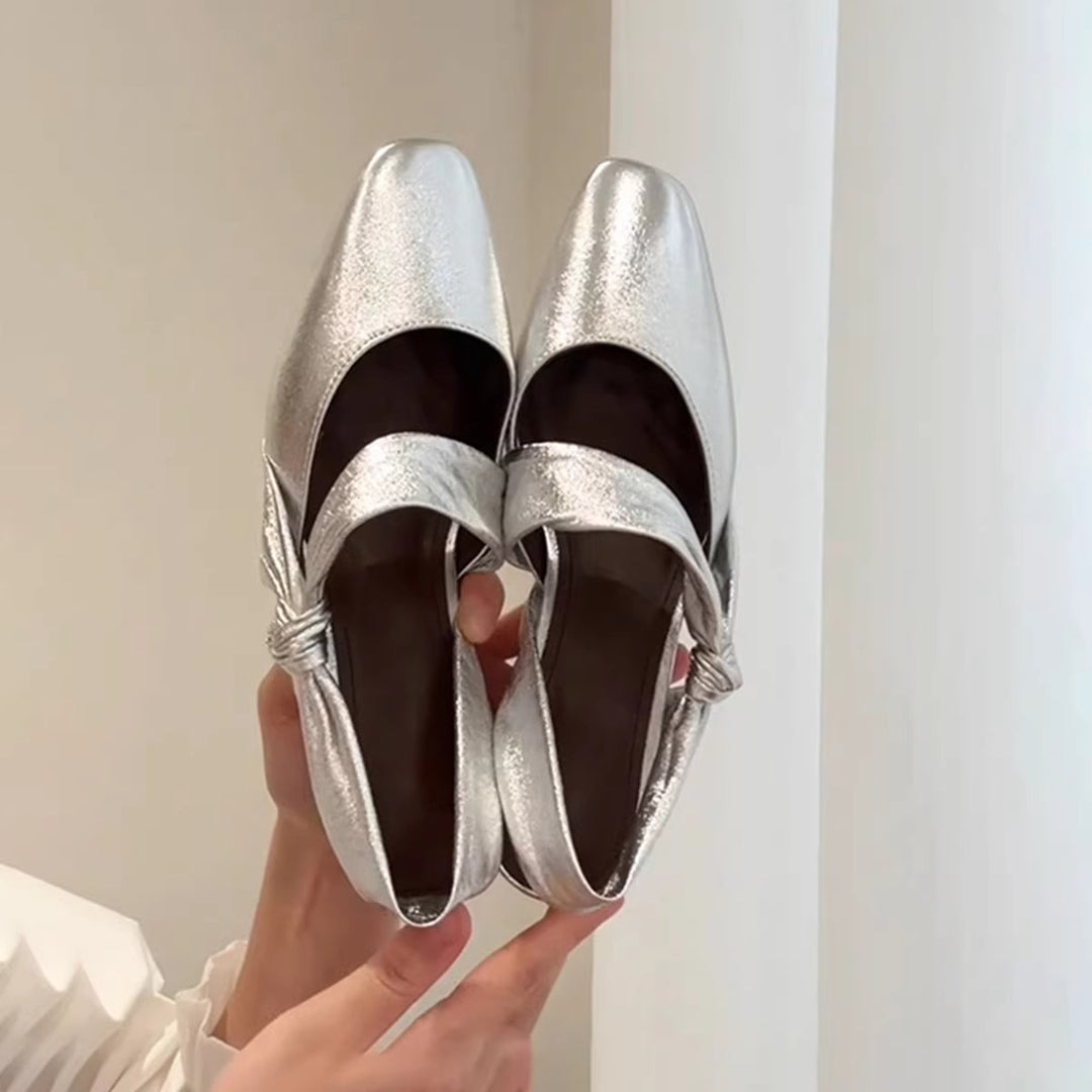 Damen Elegante Ballerina-Schuhe mit funkelndem Riemchen EB