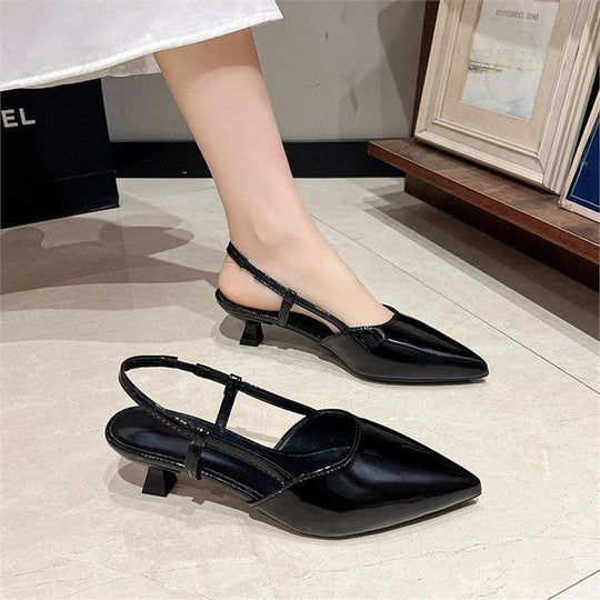 Damen spitze Slingback Ballerinas mit eleganter Schnalle EB