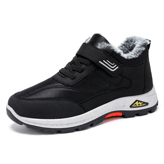 Damen Sportliche Winter-Sneaker mit Warmfutter und Klettverschluss EB