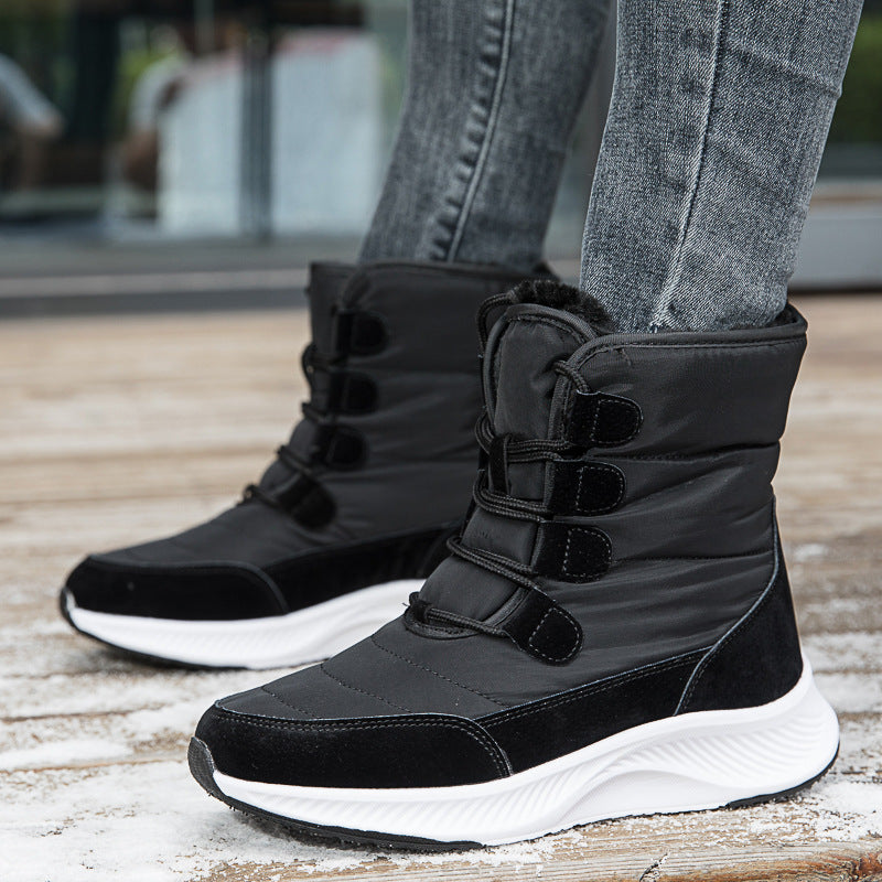 Damen Winterliche Sneaker Boots mit isolierendem Innenfutter und rutschfester Sohle EB