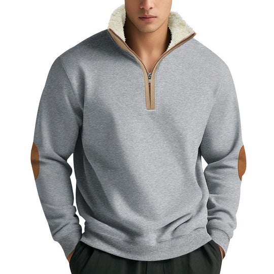 Herren Funktionaler Kapuzenpullover mit halbem Reißverschluss und weichem Innenfutter EB