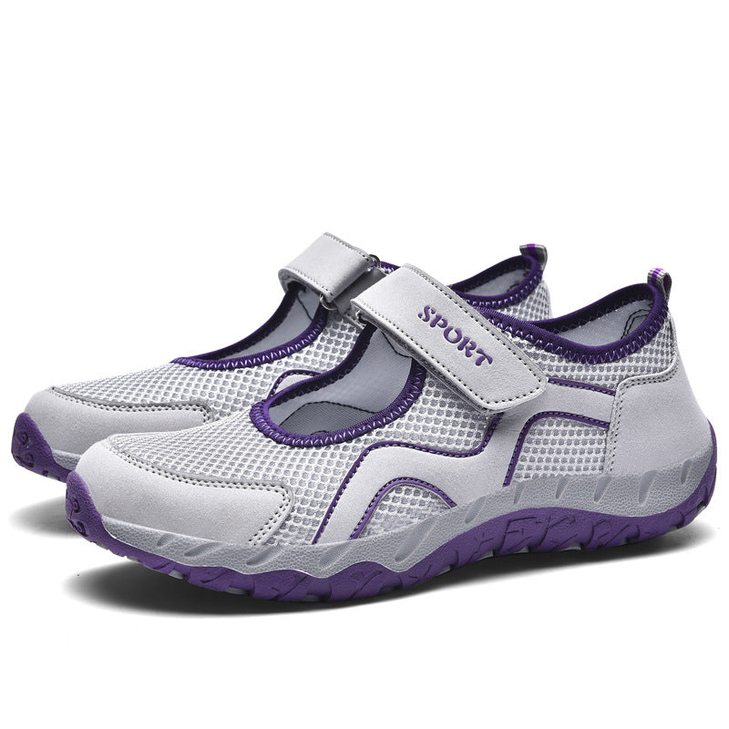 Damen Sweat-Sneakers mit verstellbarem Klettverschluss EB