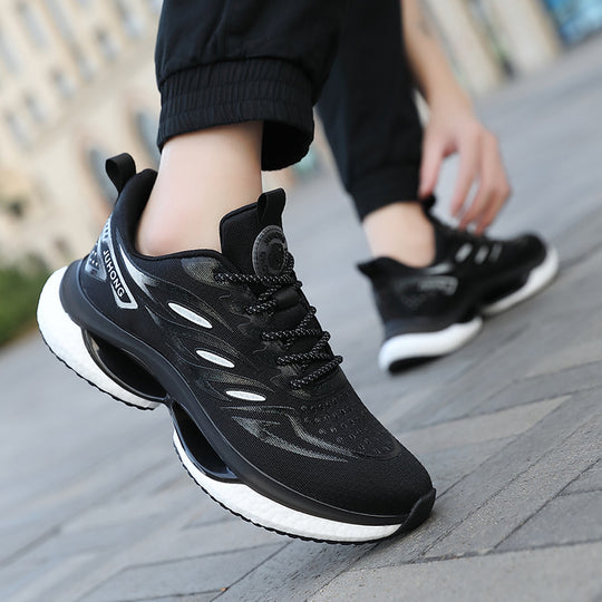Herren gedämpfter Trainings- und Laufschuh mit dualer Luftkammer-Zwischensohle und atmungsaktivem Mesh-Obermaterial EB