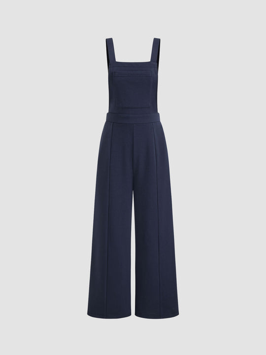 Damen Overall mit weitem Bein und praktischen Taschen EB