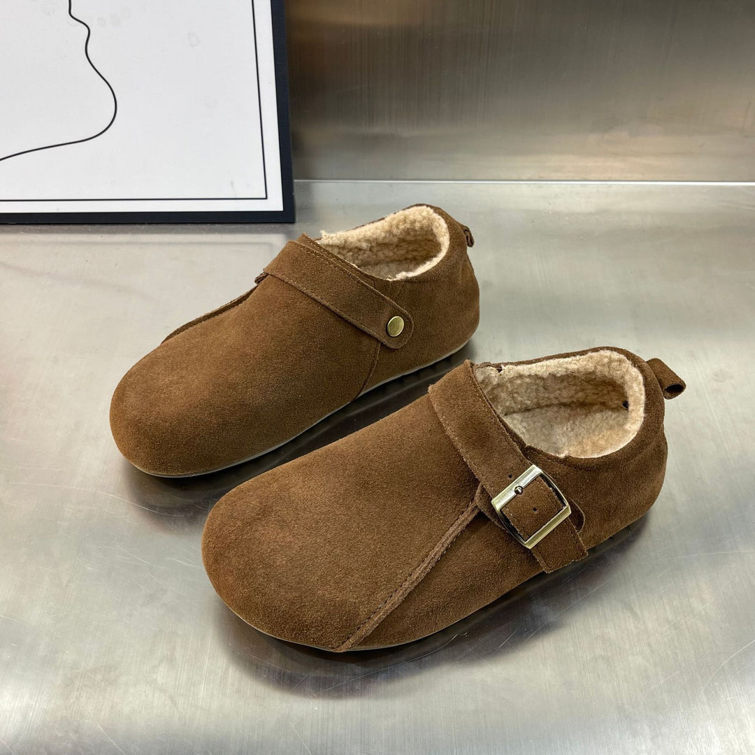 Damen Komfortable Clogs mit weichem Innenfutter und praktischem Schnallenverschluss EB