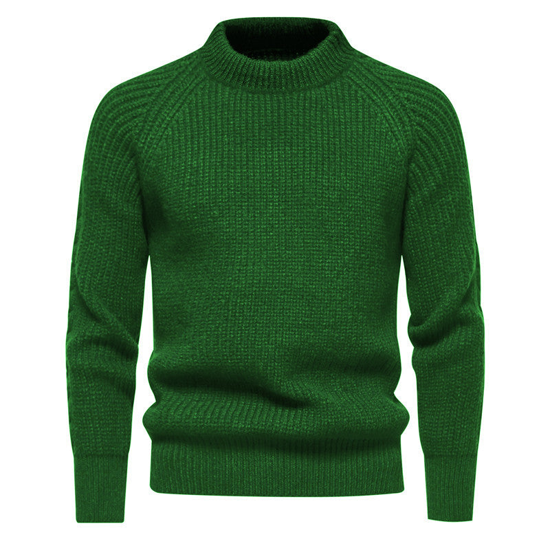 Herren Grobstrickpullover mit hohem Kragen und zeitlosem Design EB