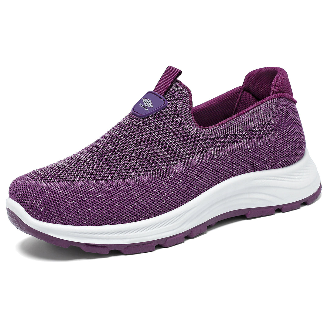 Damen Atmungsaktive Komfort-Sneaker mit elastischem Einsatz und dämpfender Sohle EB