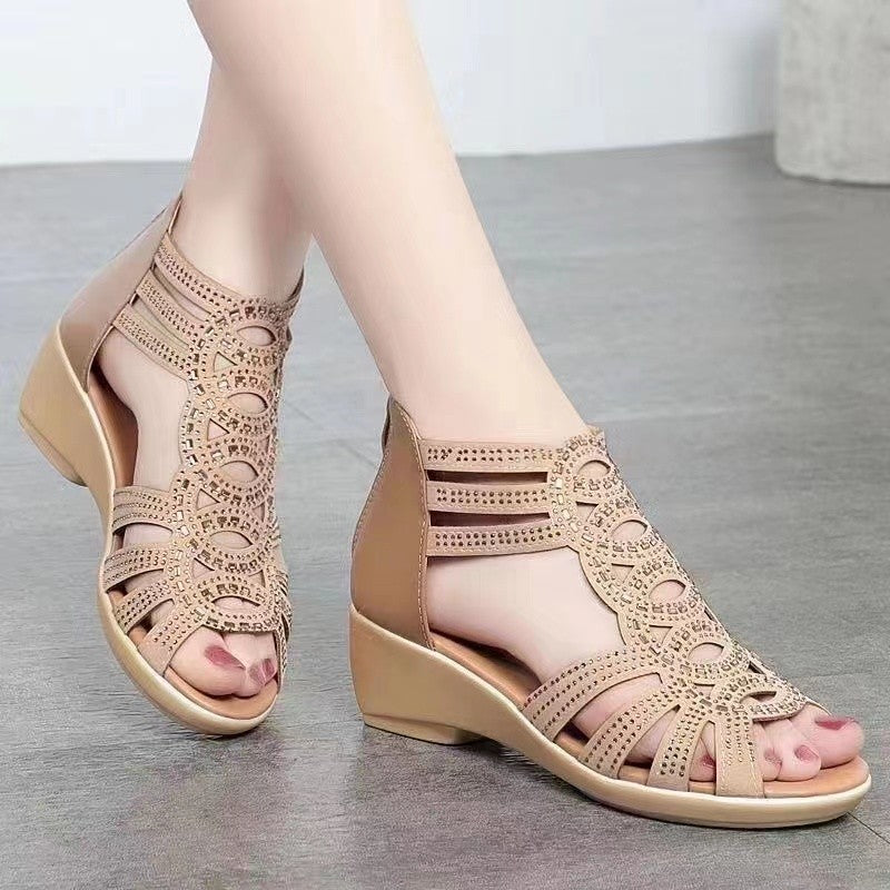 Damen Elegante Sandaletten mit Glitzerdetails EB