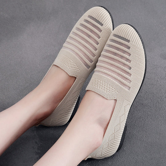 Damen Bequeme Slip-On Schuhe EB