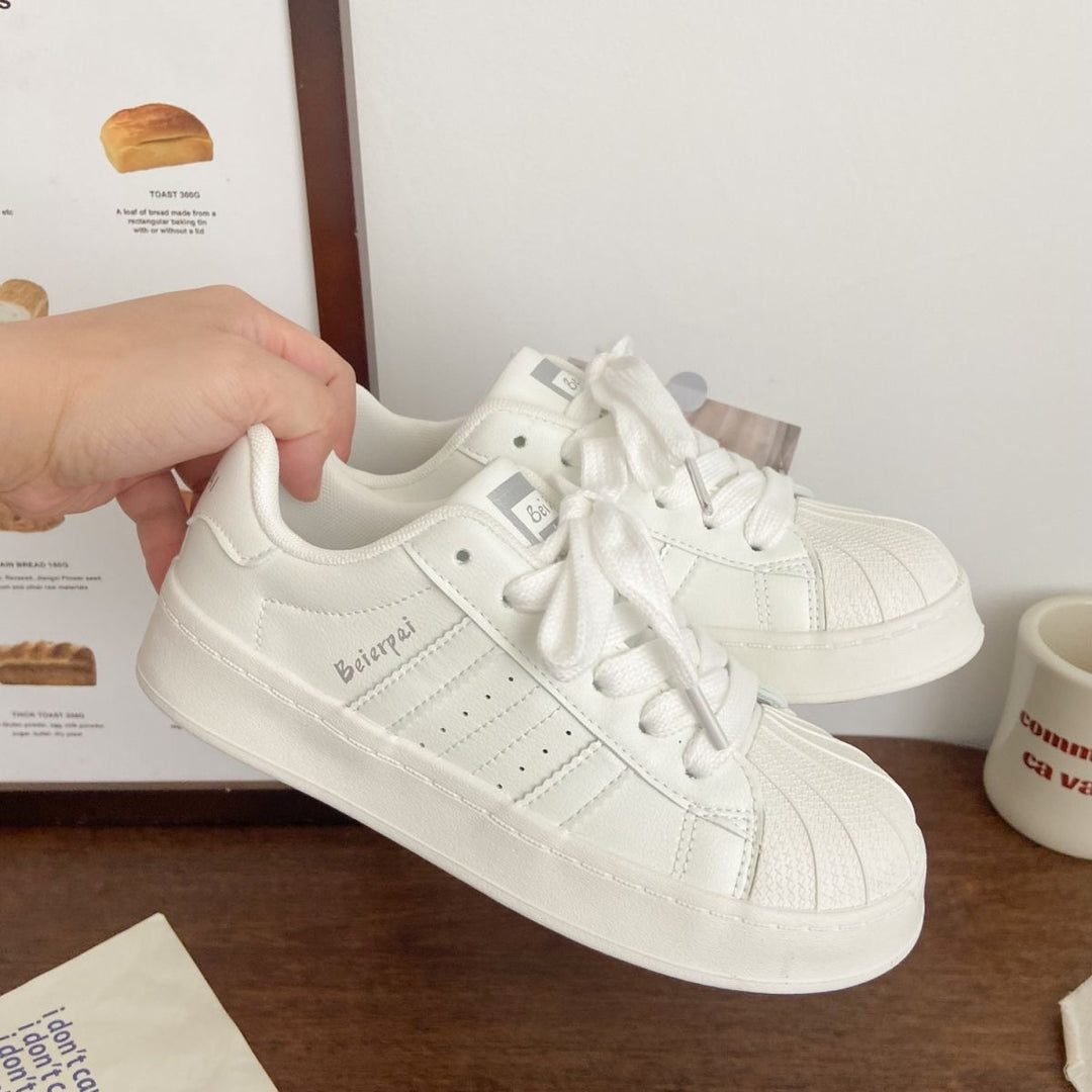Damen Sportliche Sneakers mit dickem Sohlenprofil und atmungsaktiver Obermaterialstruktur EB