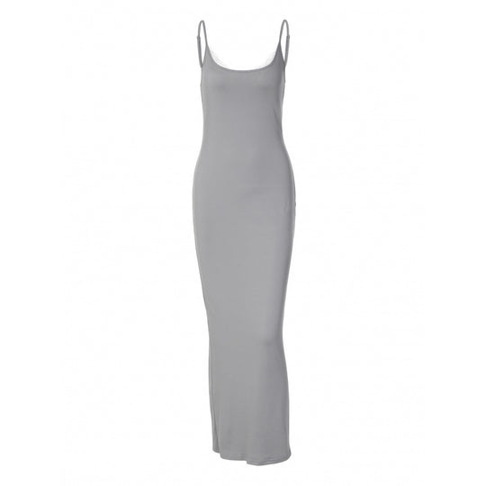 Damen Elegantes langes Kleid mit Spaghettiträgern und femininer Silhouette EB
