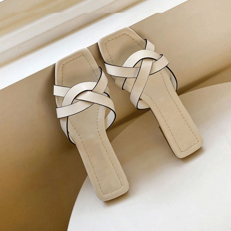 Damen Badeschuhe mit raffiniertem geflochtenem Design EB