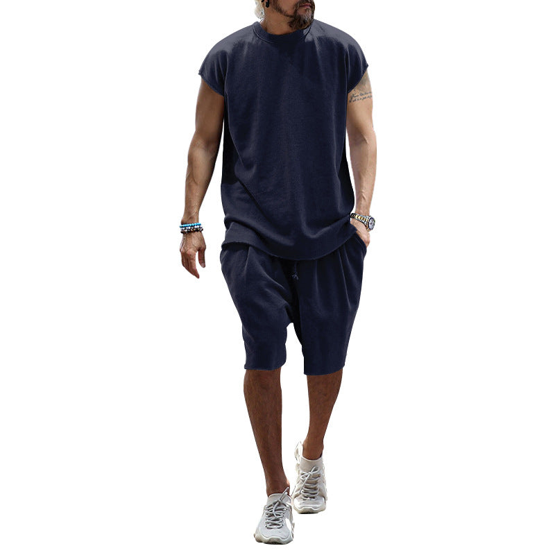 Herren lässiges Freizeit-Set aus hochwertigem Baumwollmix mit Oversize-Schnitt EB