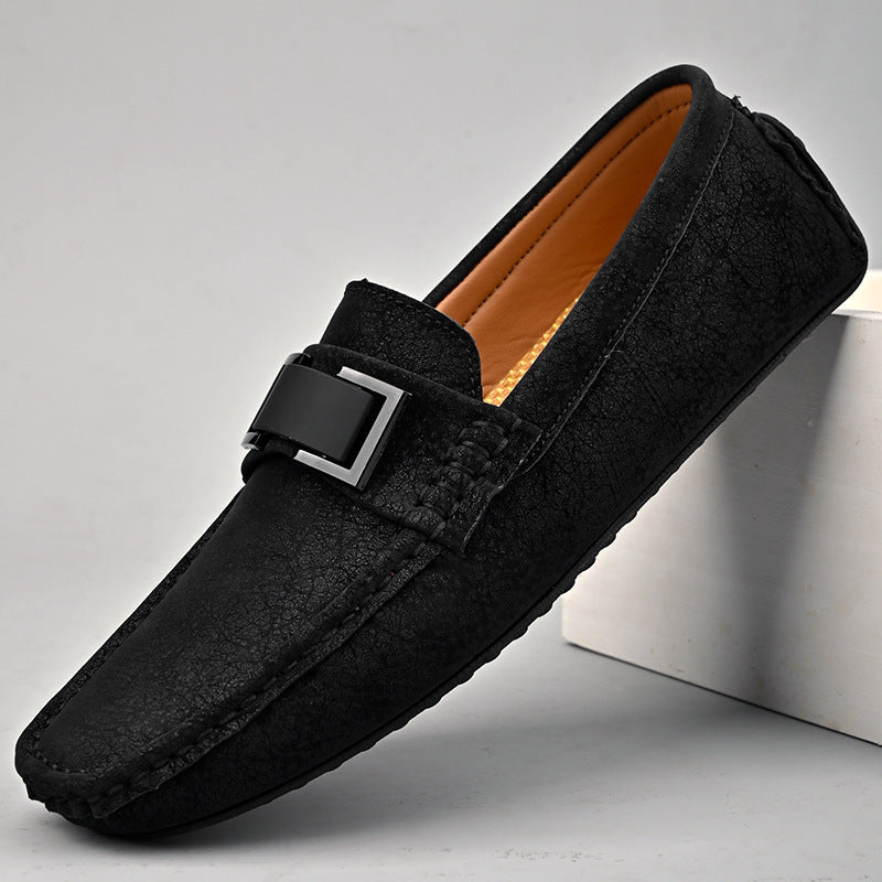Herren Elegante Mokassins mit modischer Schnalle EB