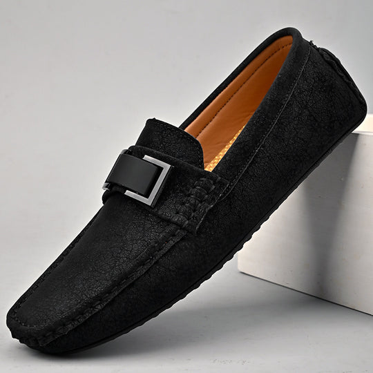 Herren Elegante Mokassins mit modischer Schnalle EB