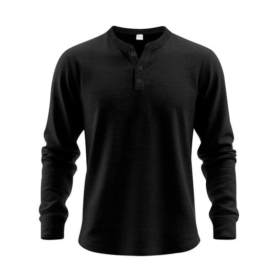 Herren Langarmshirt mit Knopfleiste EB