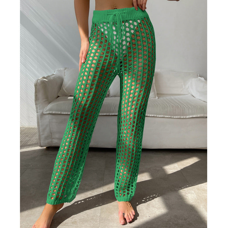 Damen Häkel-Sommerhose mit weitem Schnitt und elastischem Bund EB