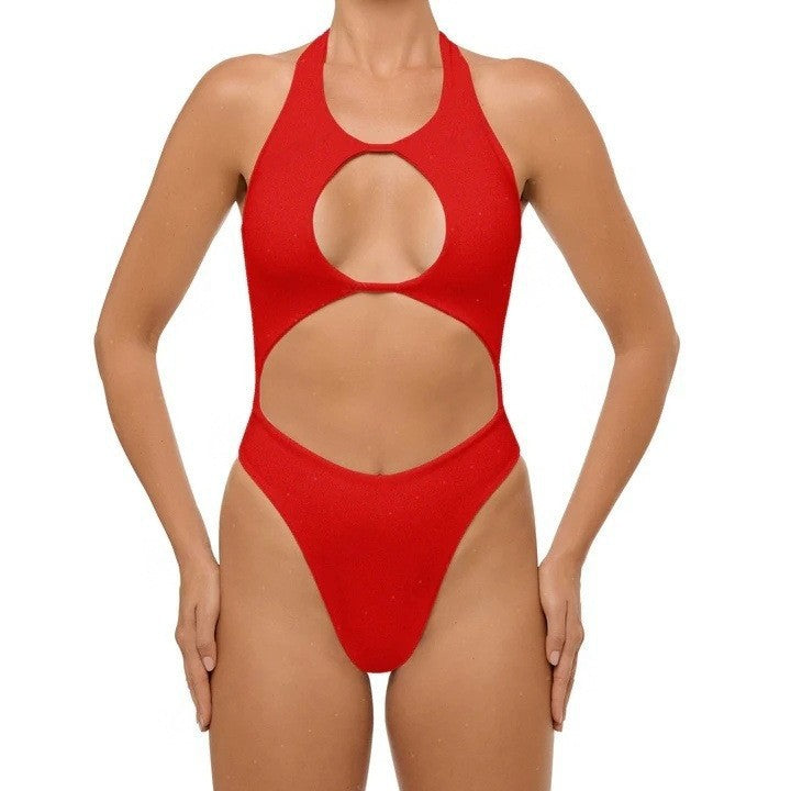 Damen Einteiler Badeanzug mit Cut-Out-Design EB
